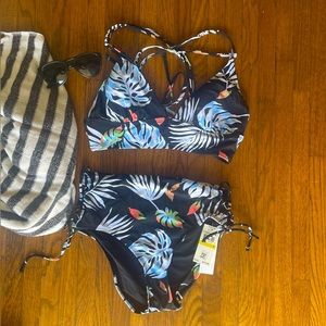 Hula Honey black & floral bikini